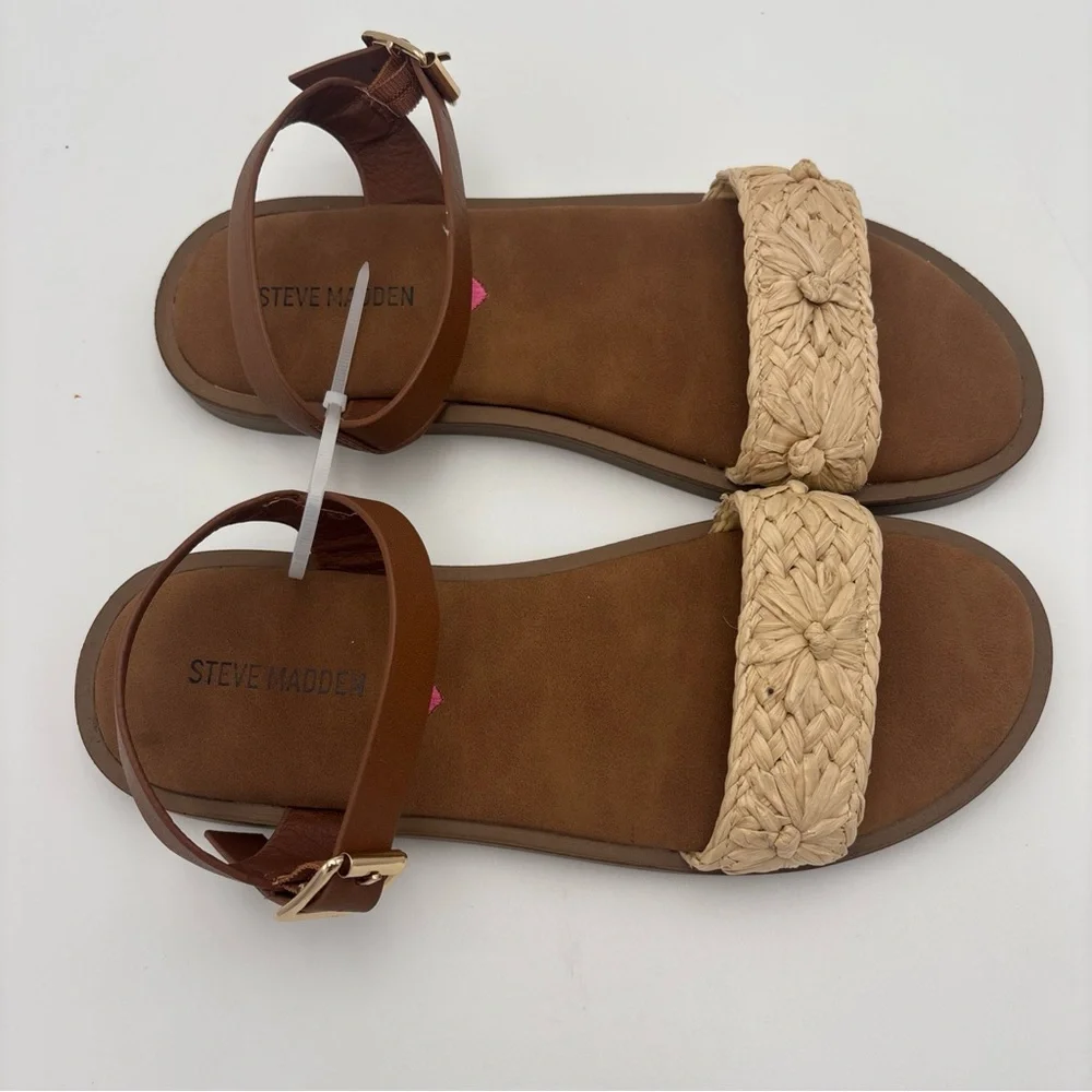 Steve Madden‎ Brown and Tan Sandals Two-Strap Design Sizes 2,4,5